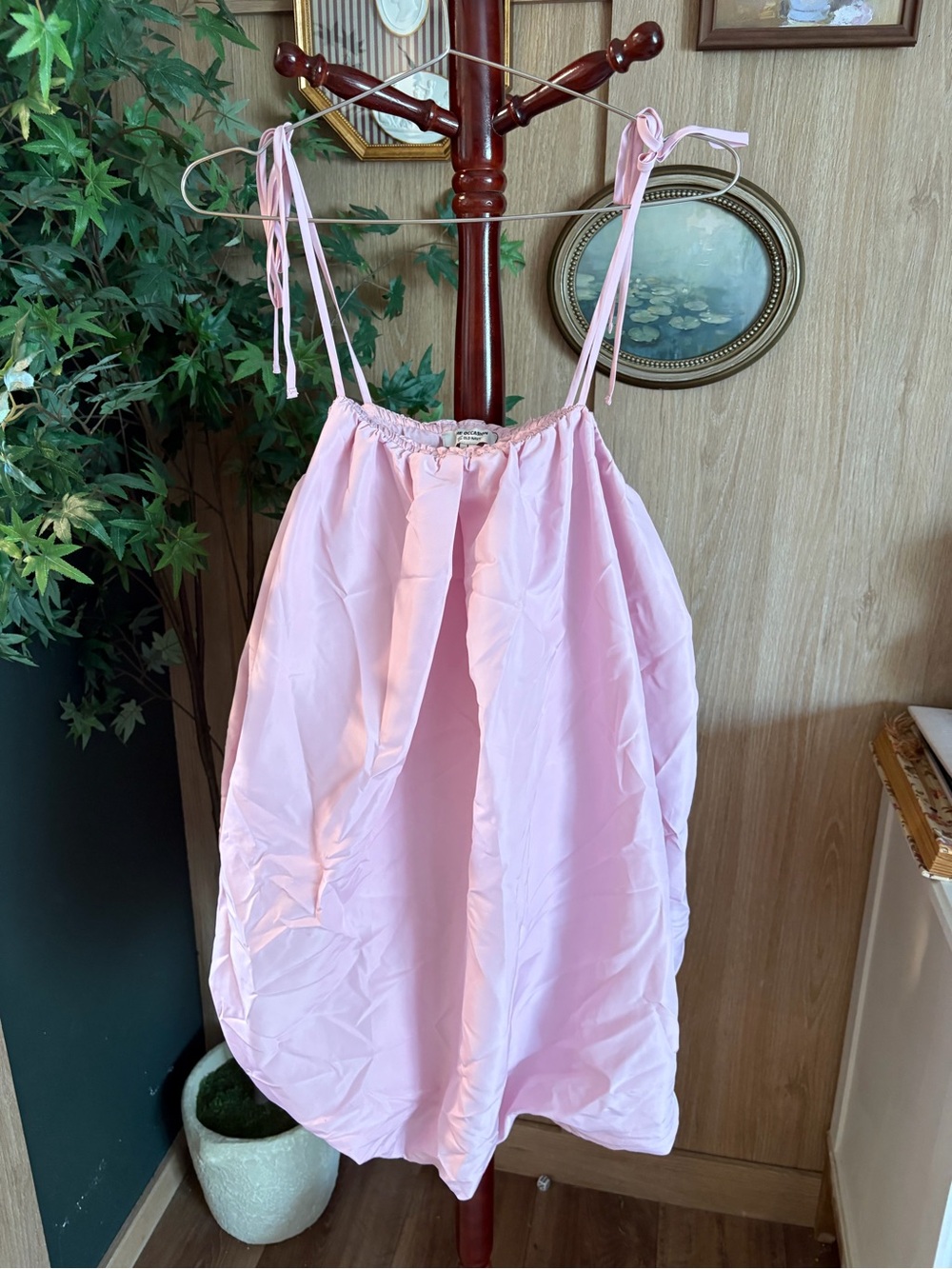 Old Navy Pink Tie-Shoulder Mini Dress